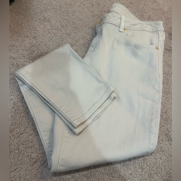 Michael Kors Gold Button on cream/Tan Fabric - Picture 10 of 10